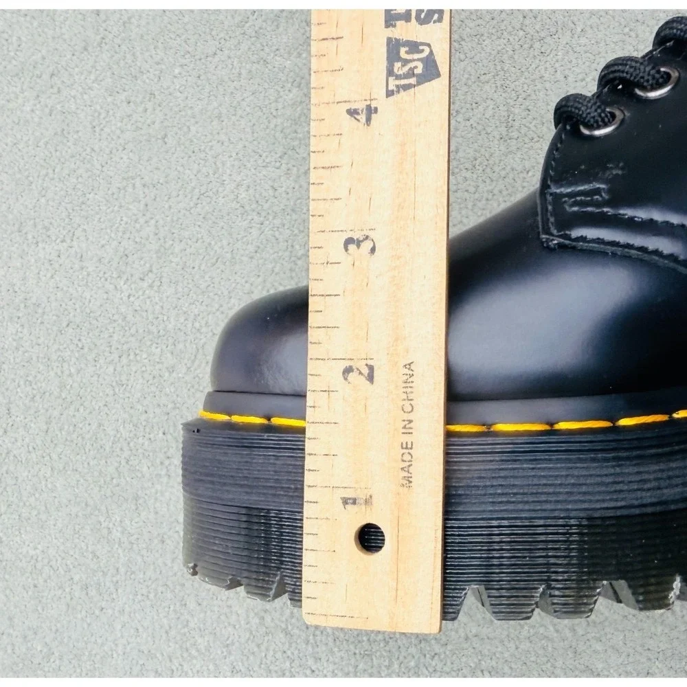 Dr. Martens 1461 Quad Platform Shoes – Women's US 7 / EU 38 – Black Leather NWOB